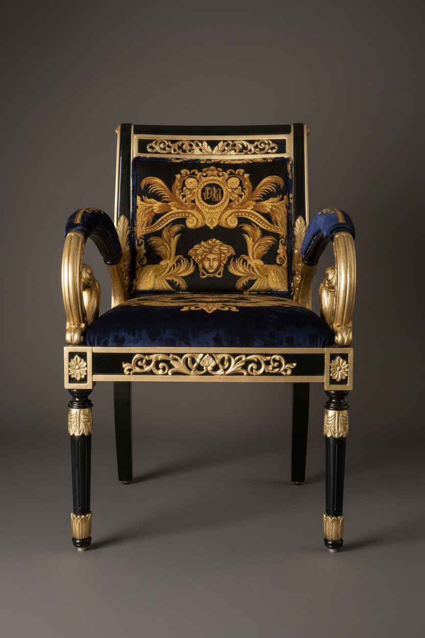 Vanitas Armchair | Full Pattern Wrap — Front Studio Shot