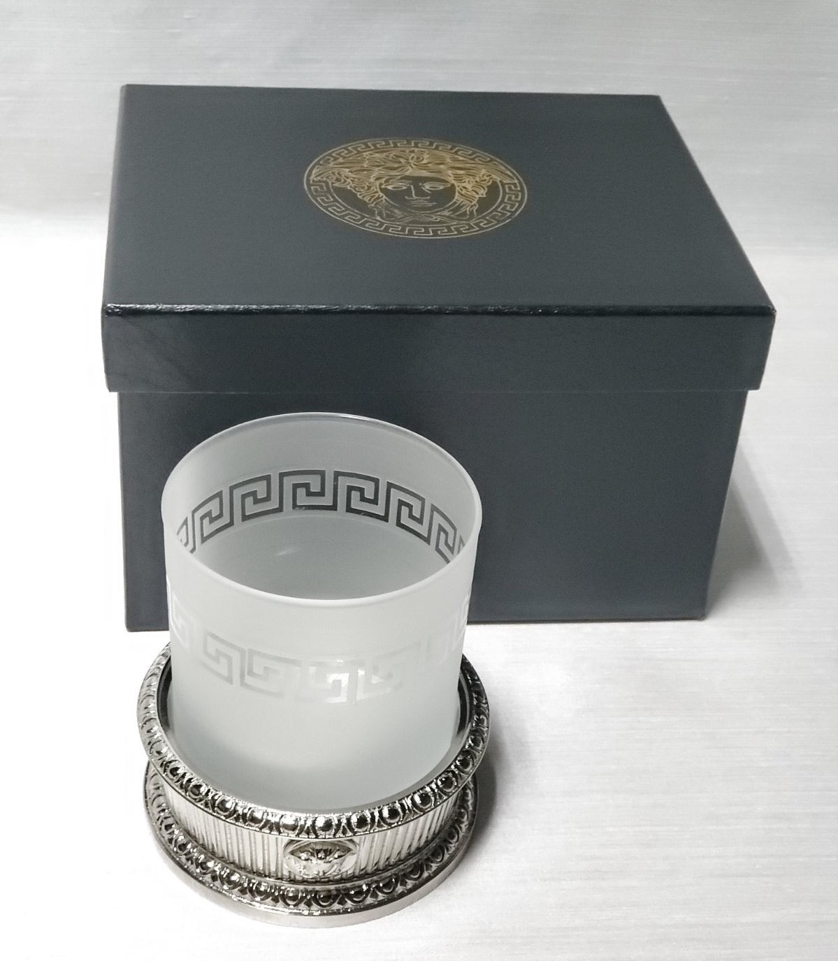 Versace Medusa Platinum Beaker/Toothbrush Holder
