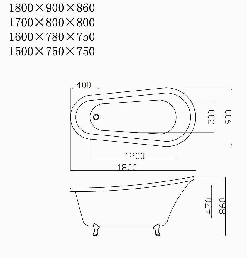 Free Standing Luxury Bathtub Customize Pattern Designs Mosaic Acrylic Claw Footed