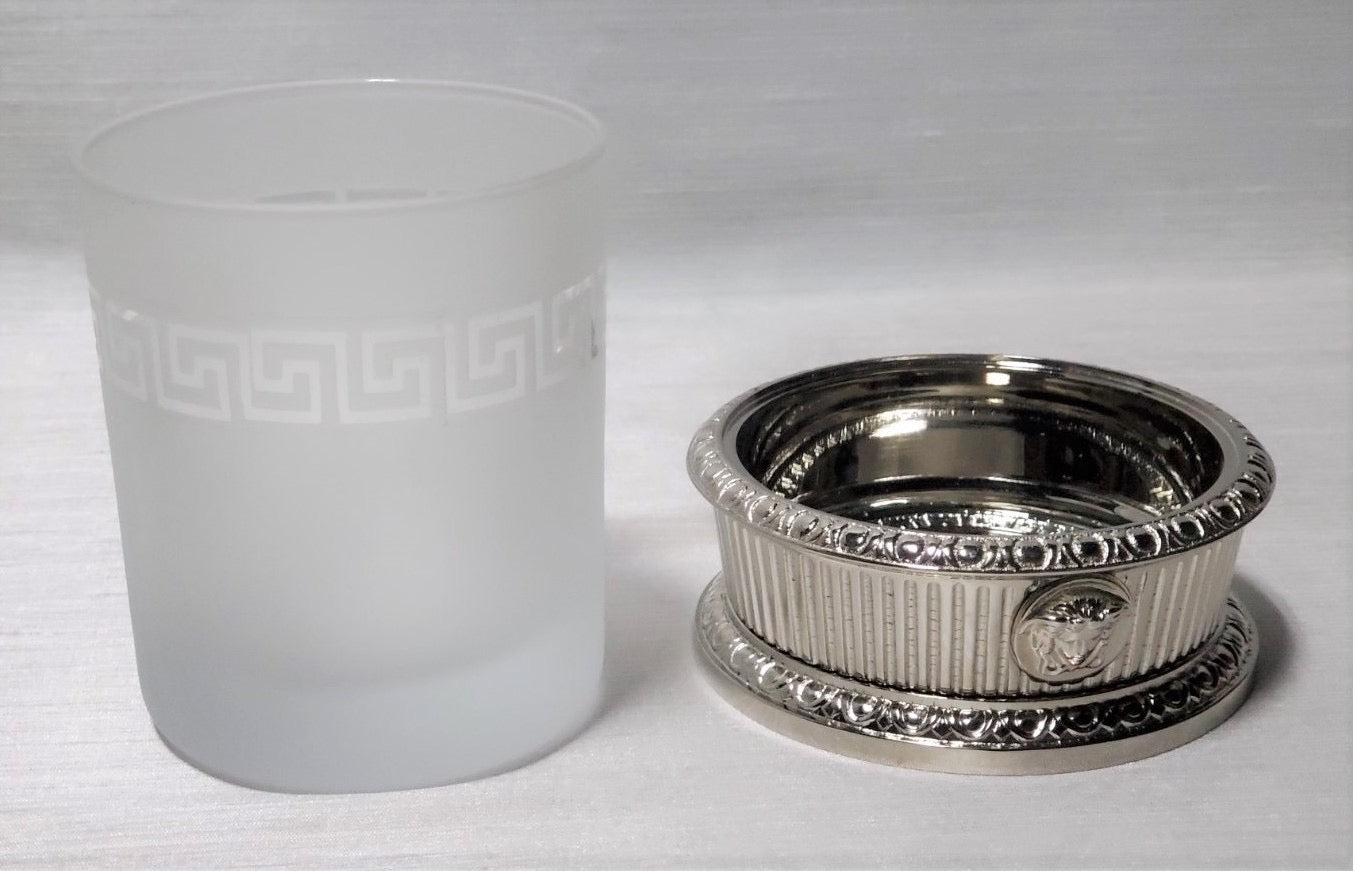 Versace Medusa Platinum Beaker/Toothbrush Holder