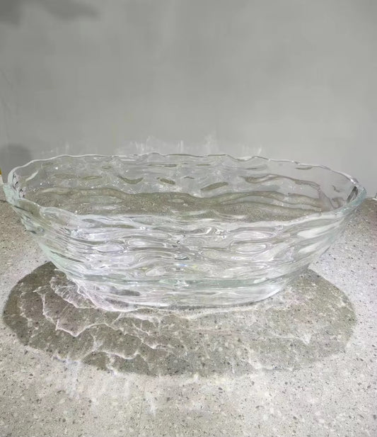Luxury Freestanding Bathtub Solid Surface Resin Artificial Stone Clear Transparent Modern Bathtub