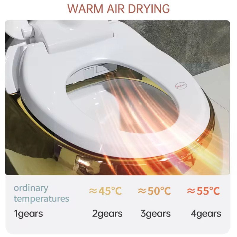 Luxury Smart Gold Toilet | Futuristic Intelligent Commode with Bidet
