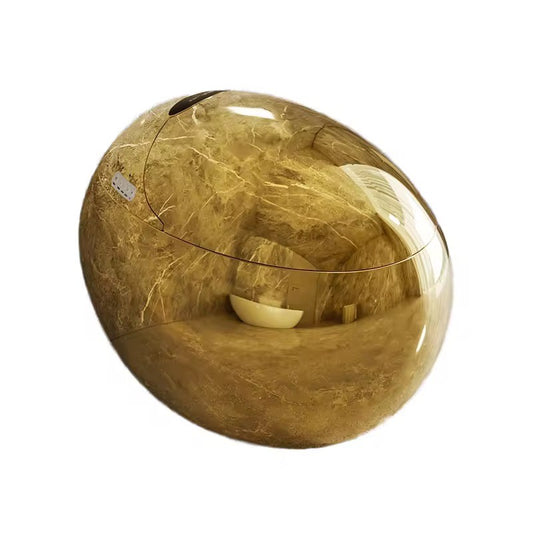 Luxury Smart Gold Egg-Shape Toilet | Intelligent Floor Mounted Commode