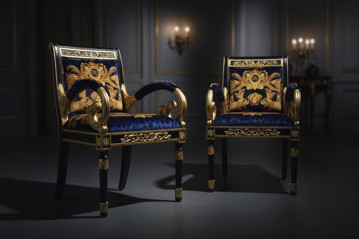 Pair of Vanitas Armchairs | 3/4 Angle
