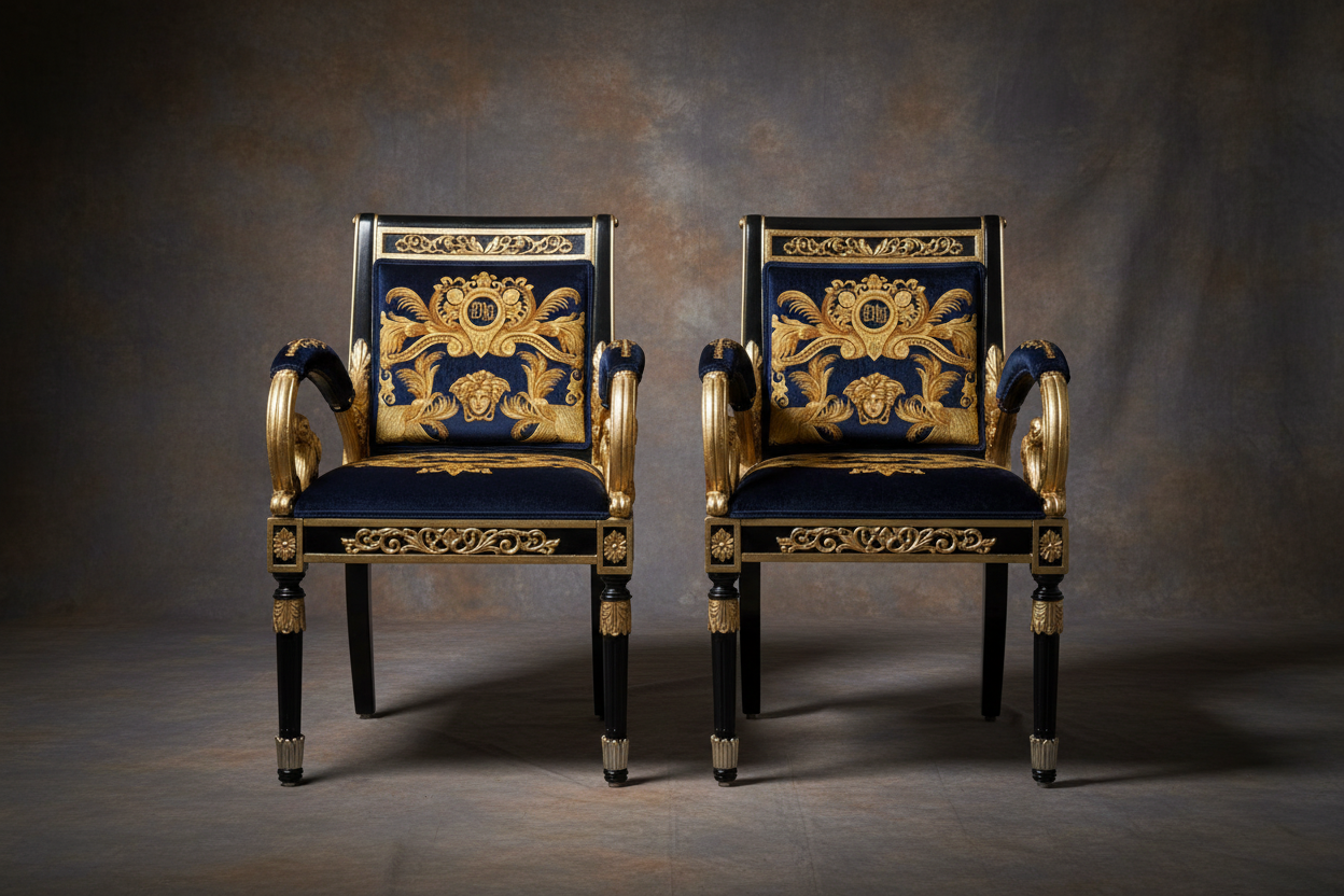 Pair of Vanitas Armchairs | Grey Studio 