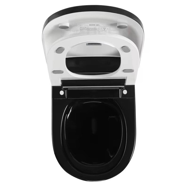Luxury Greek Key Gold & Black Smart Toilet | Wall-Hung Intelligent Commode