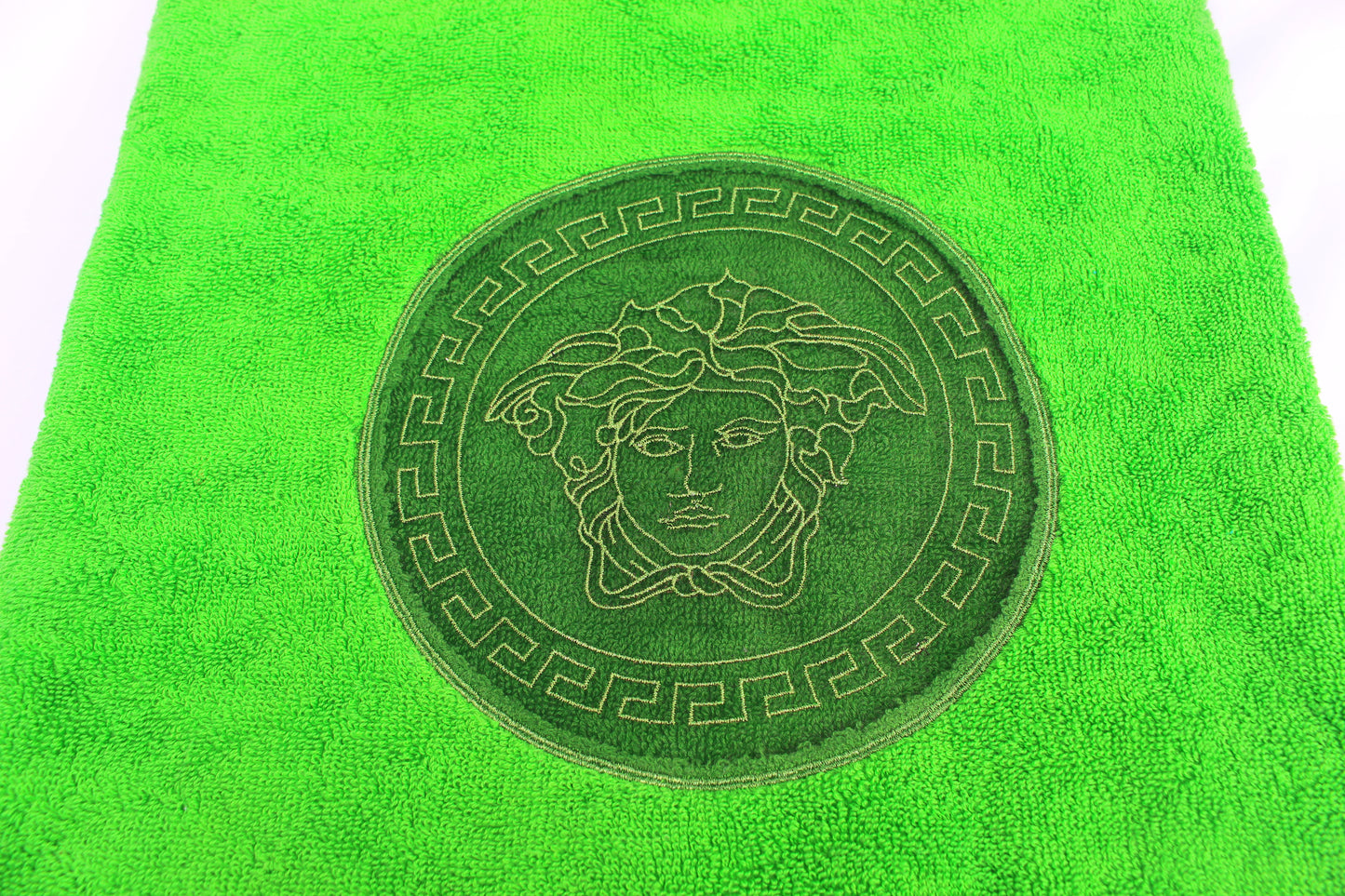 Versace Medusa Green - 5-Piece Towel Set -1Bath 2Face 2 Hand Towels