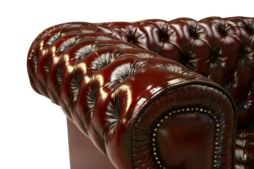Chesterfield 3-Seater Sofa | Diamond Button Genuine Leather