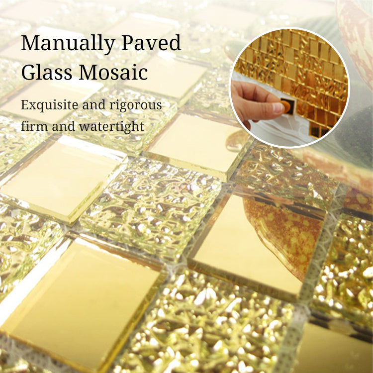 Classic Claw-Foot Freestanding Bathtub — Hand-Inlaid Glass Mosaic