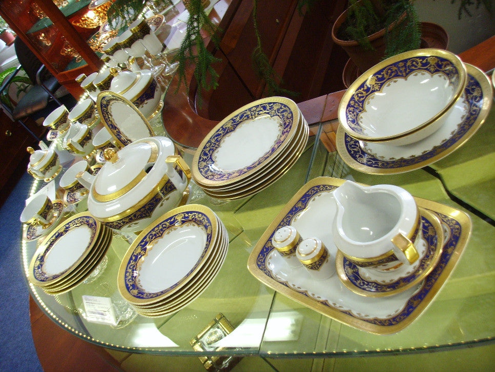 Porcelain Dinnerware In Empire Black Gold 26-Piece Set