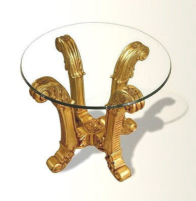 Luxury Ram's Head Living Room Set | Versace Vanity Barocco Gold Black Velvet | Gold Leaf Finish