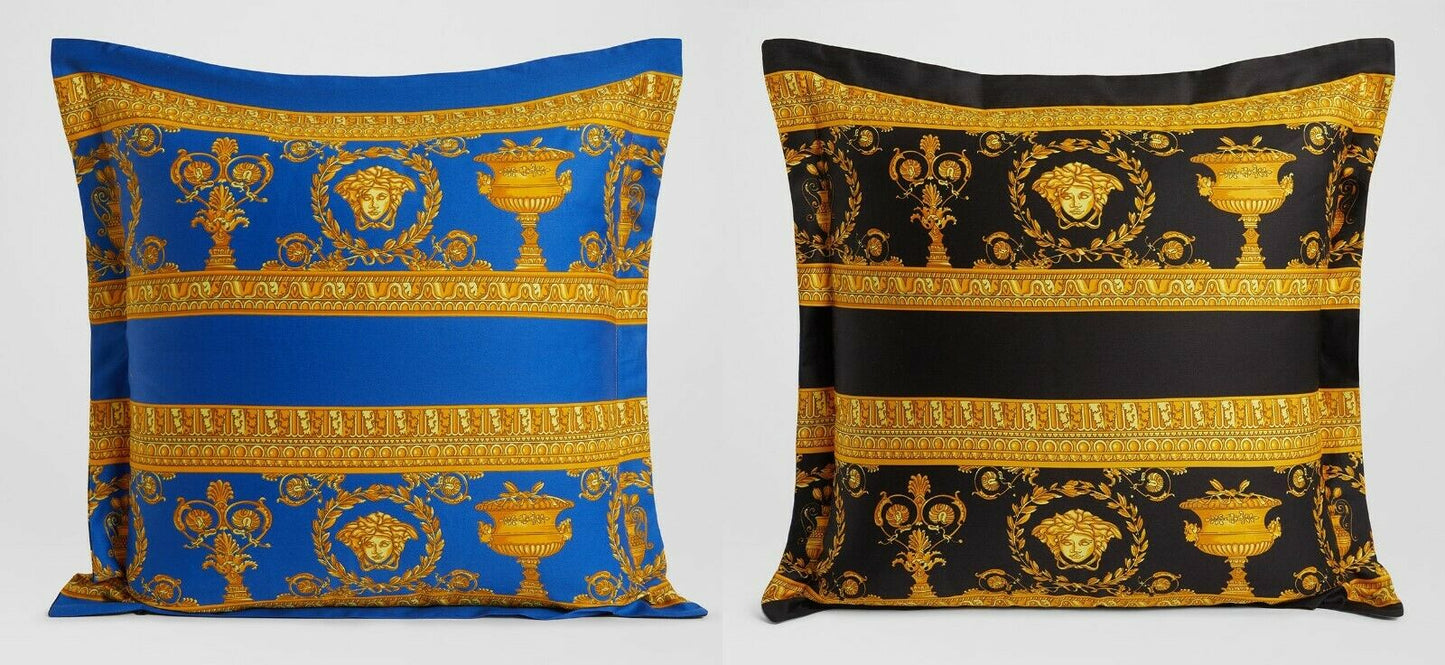 Versace Baroque Medusa Pillow Pink-White Reversible Square