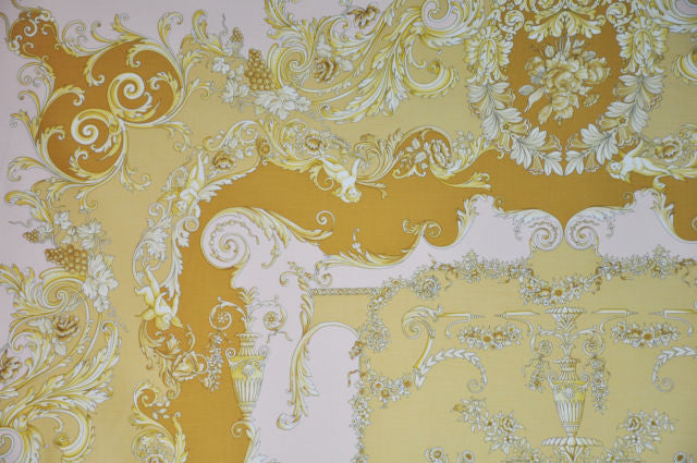 Versace Atelier Roman Greek Antique Fabric Panel -140cm x140cm Light Rose with Gold