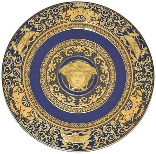 Versace Rosenthal Medusa Blue Service Plate Charger 30cm 12"-4Pc.Set